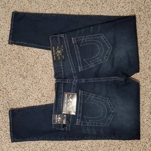 True Religion Rocco No Flap Dark Wash Blue Denim Jeans